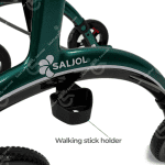 saljo ultra carbon fibre rollator 4 walker walking stick holder