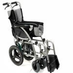 karma 115 transit wheelchair silver folded