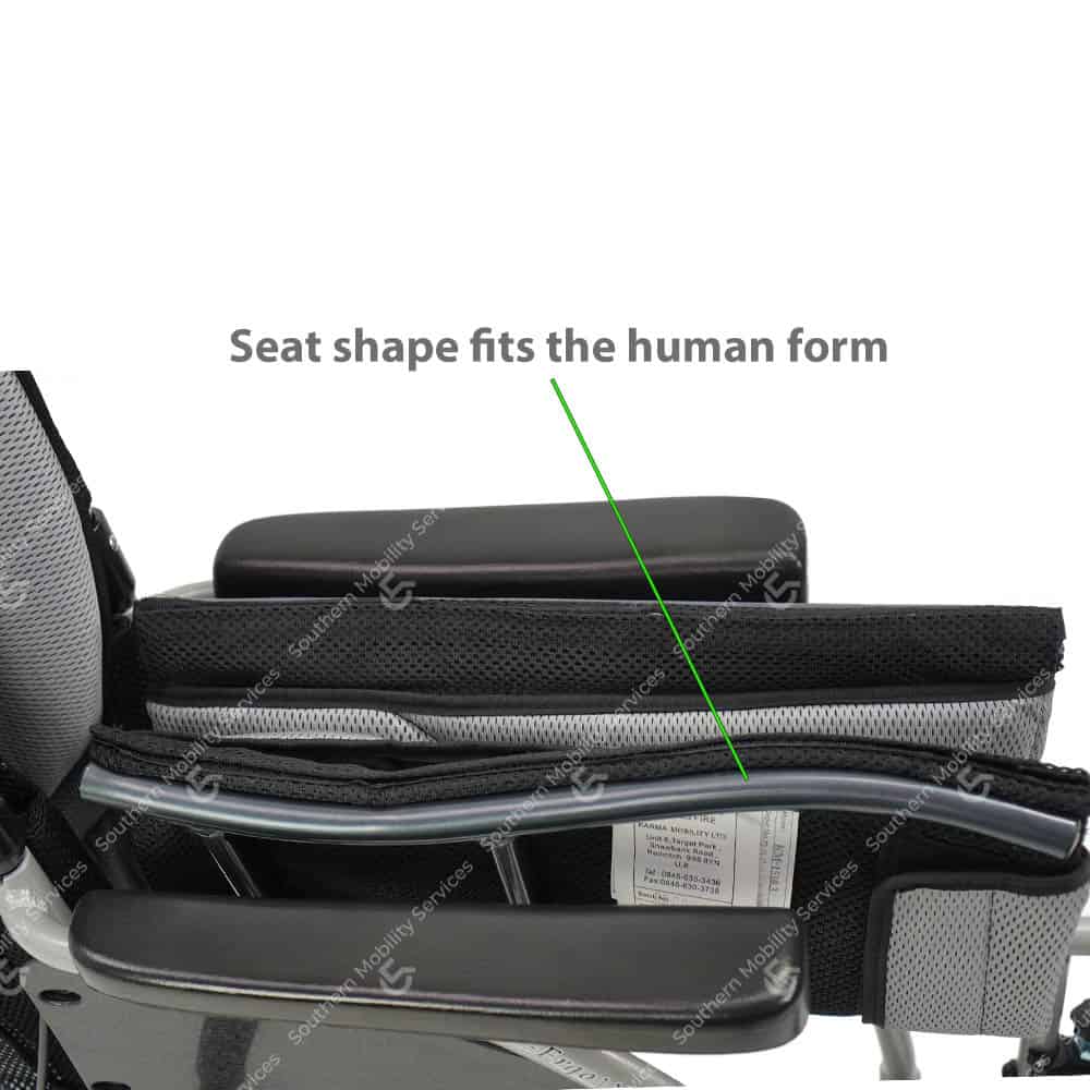 karma 125 transit wheelchair s shaped seat
