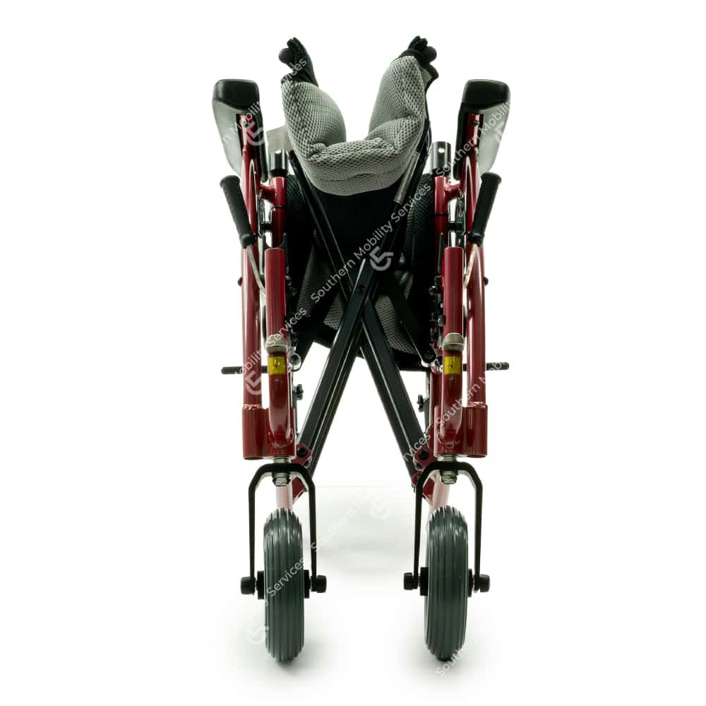 karma ergo 115 self propelled wheelchair folded