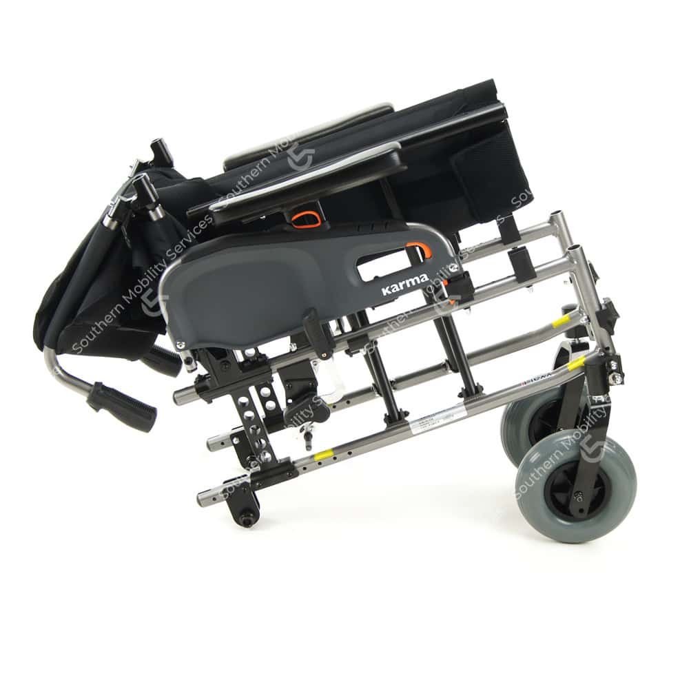 karma flexx tall wheelchair transit folded