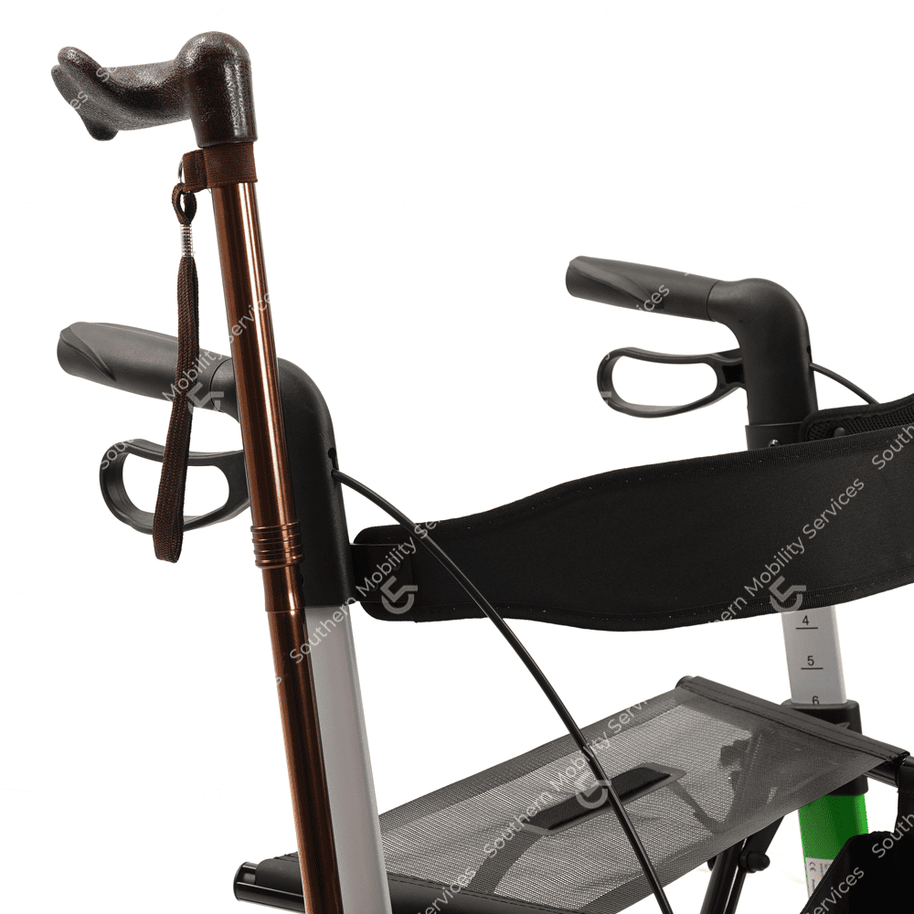 leopard rollator walking stick holder