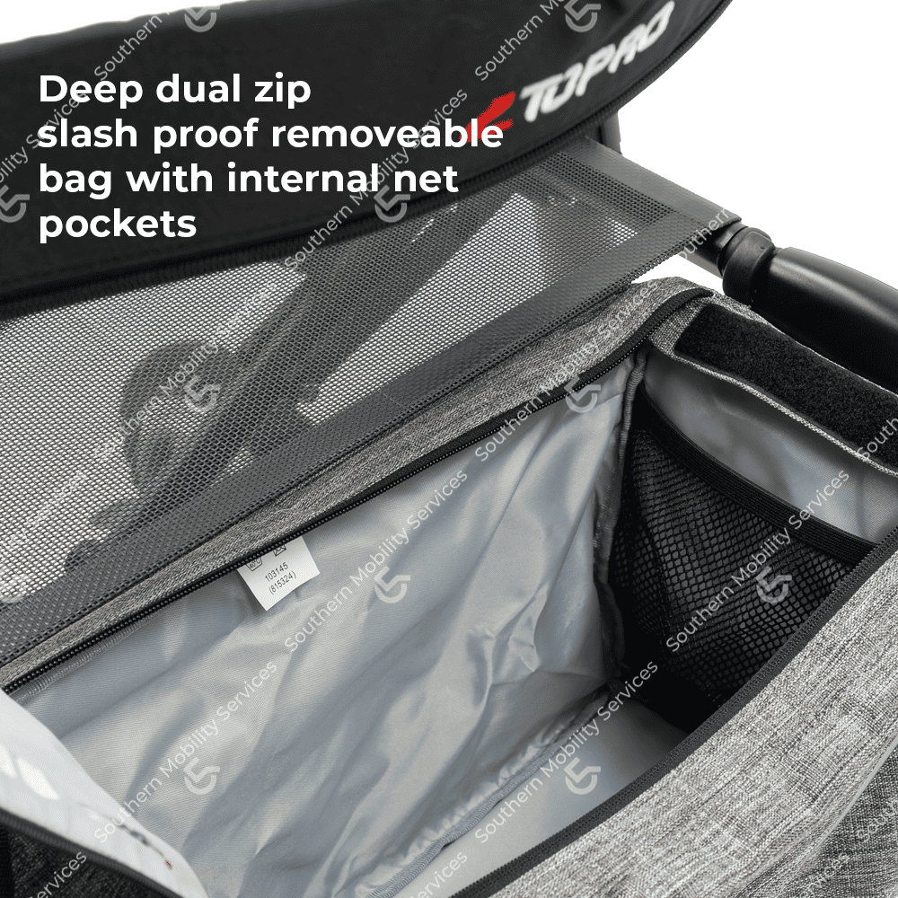 topro olympos 4 wheel walker rollator removeable zip bag