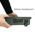 alba erivo folding powerchair battery charging port