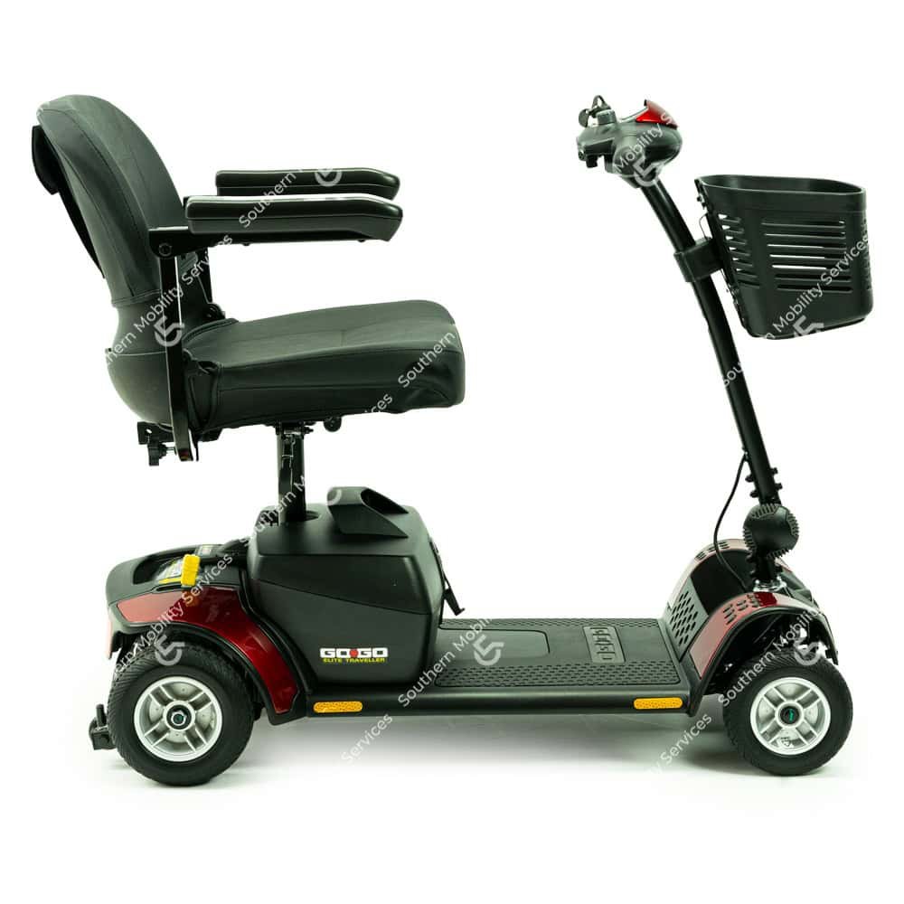 used pride go go portable mobility scooter side view