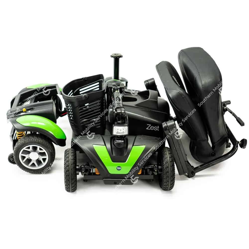 used tga zest portable mobility scooter folded