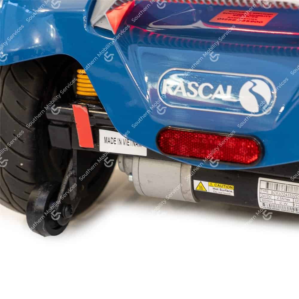 used blue rascal vista portable mobility scooter suspension