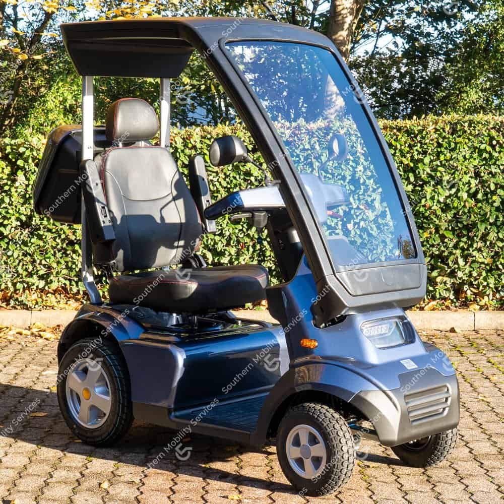 tga breeze 8mph mobility scooter with canopy blue