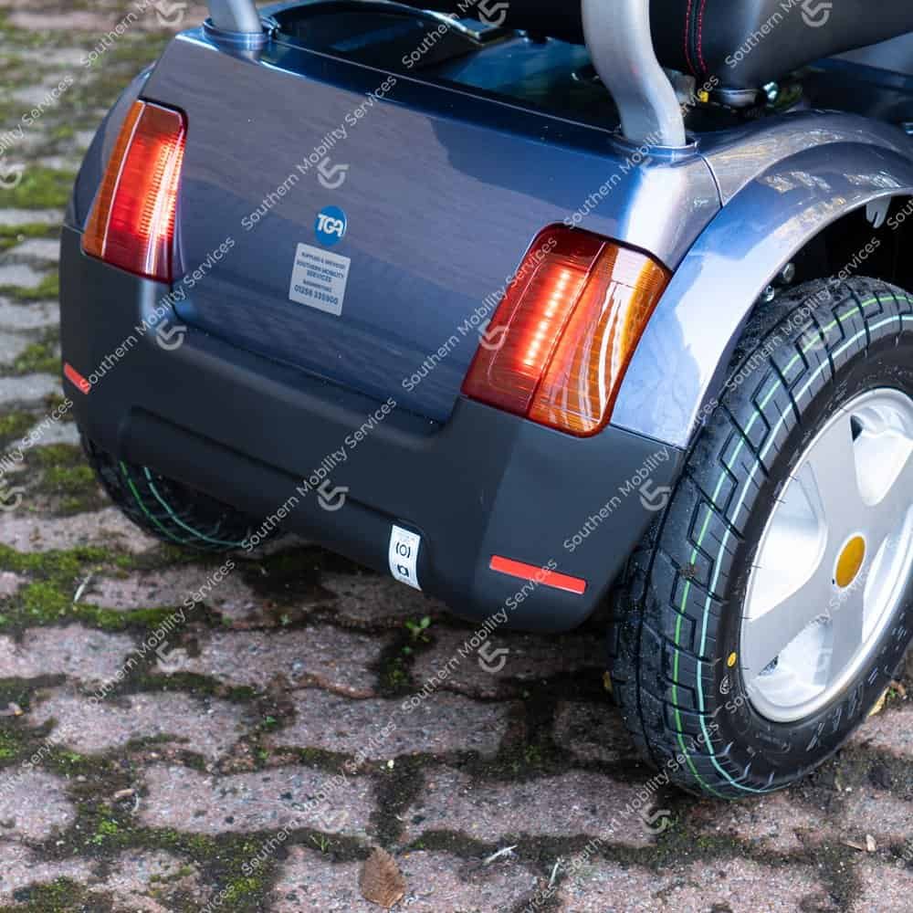 tga breeze blue 8mph mobility scooter rear view