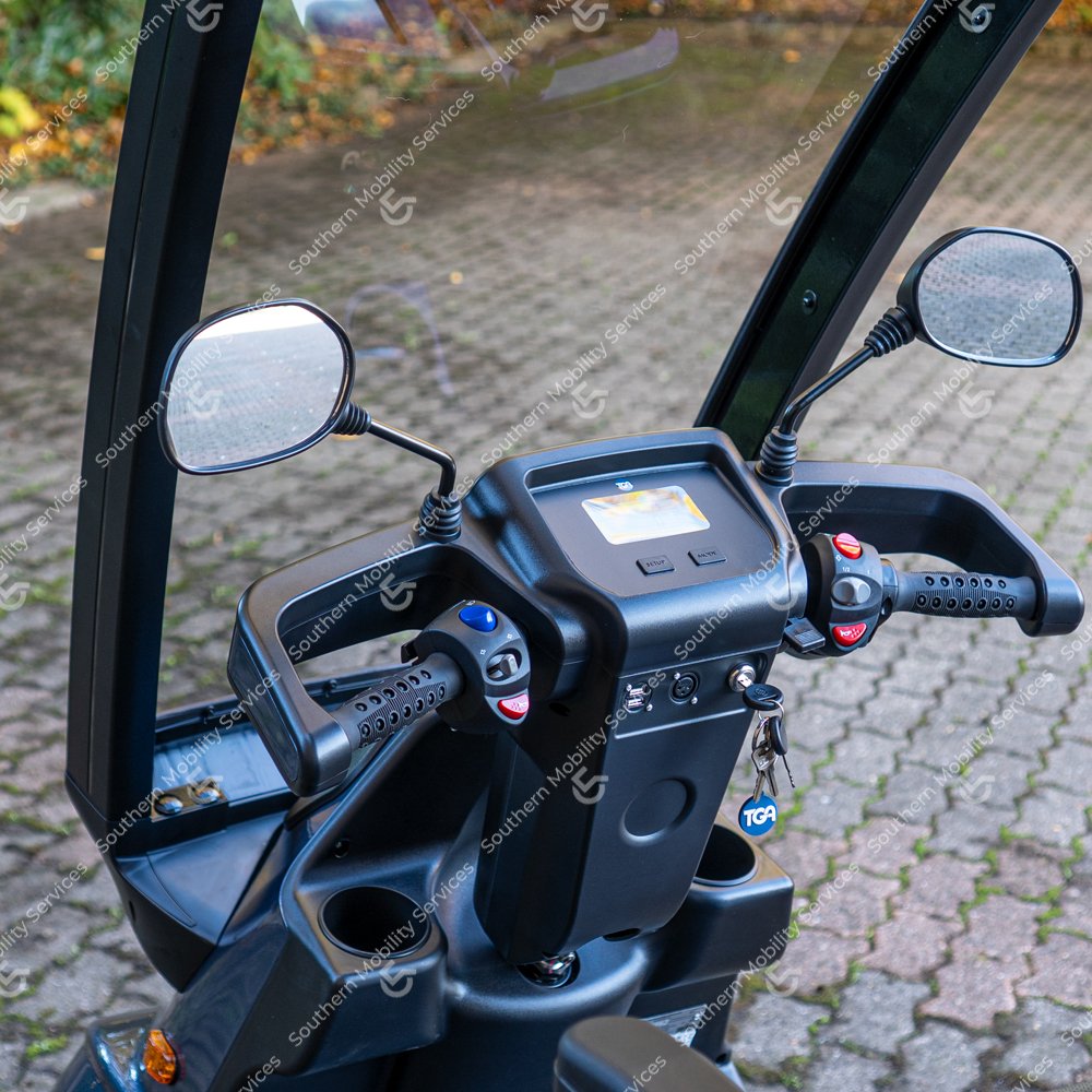 tga breeze blue 8mph mobility scooter tiller