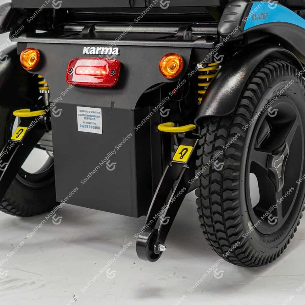used karma blaze powerchair back view