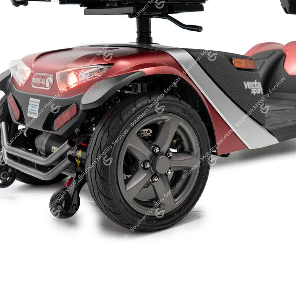 used rascal vector 8mph mobility scooter alloy wheels