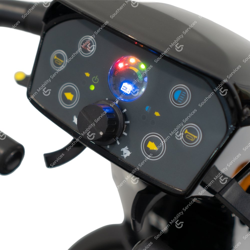 one rehab alfa 8mph mobility scooter tiller