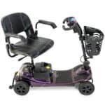 Used purple vouge portable mobility scooter seat swivel
