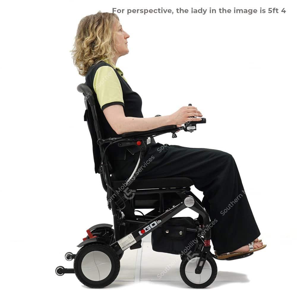 i go carbon portable powerchair side view
