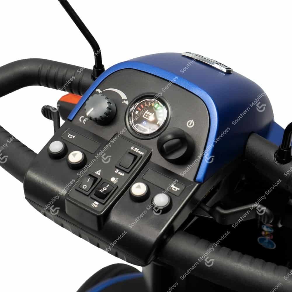used blue pride colt delux mobility scooter tiller