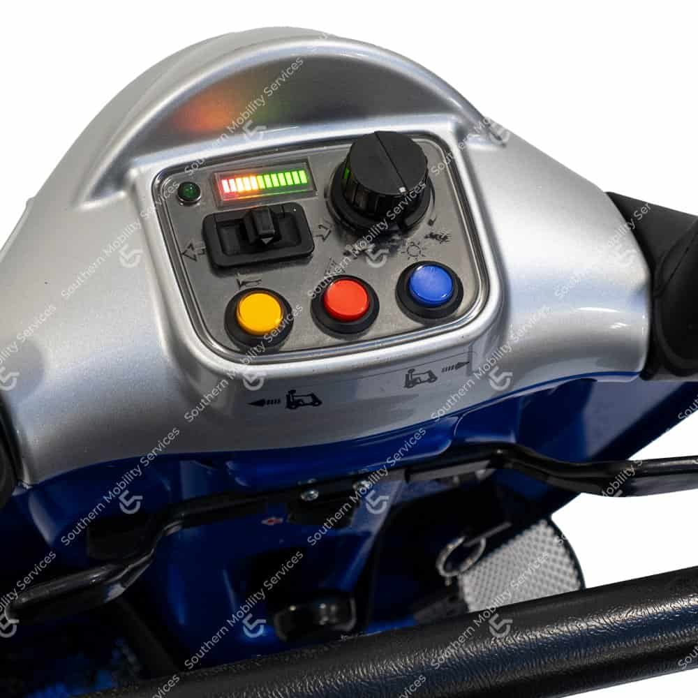 used kimco midi 8mph mobility scooter tiller