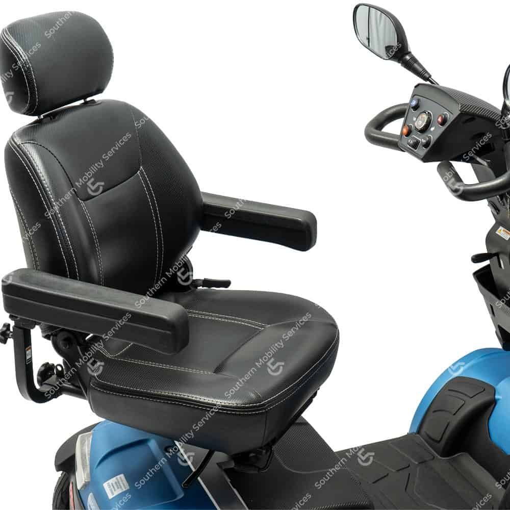 used rascal vecta 8mph mobility scooter blue swivel seat