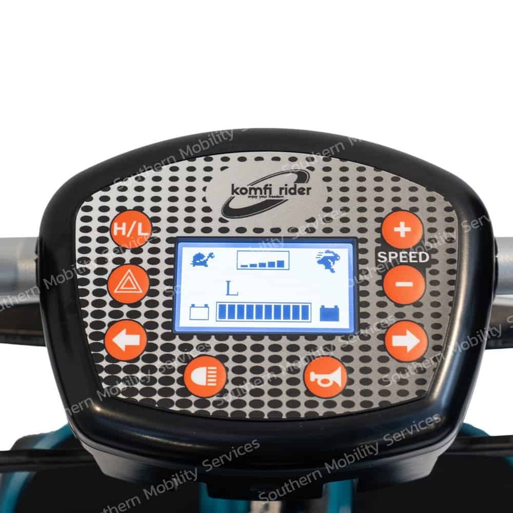 one rehab krs800 8mh portable mobility scooter dashboard