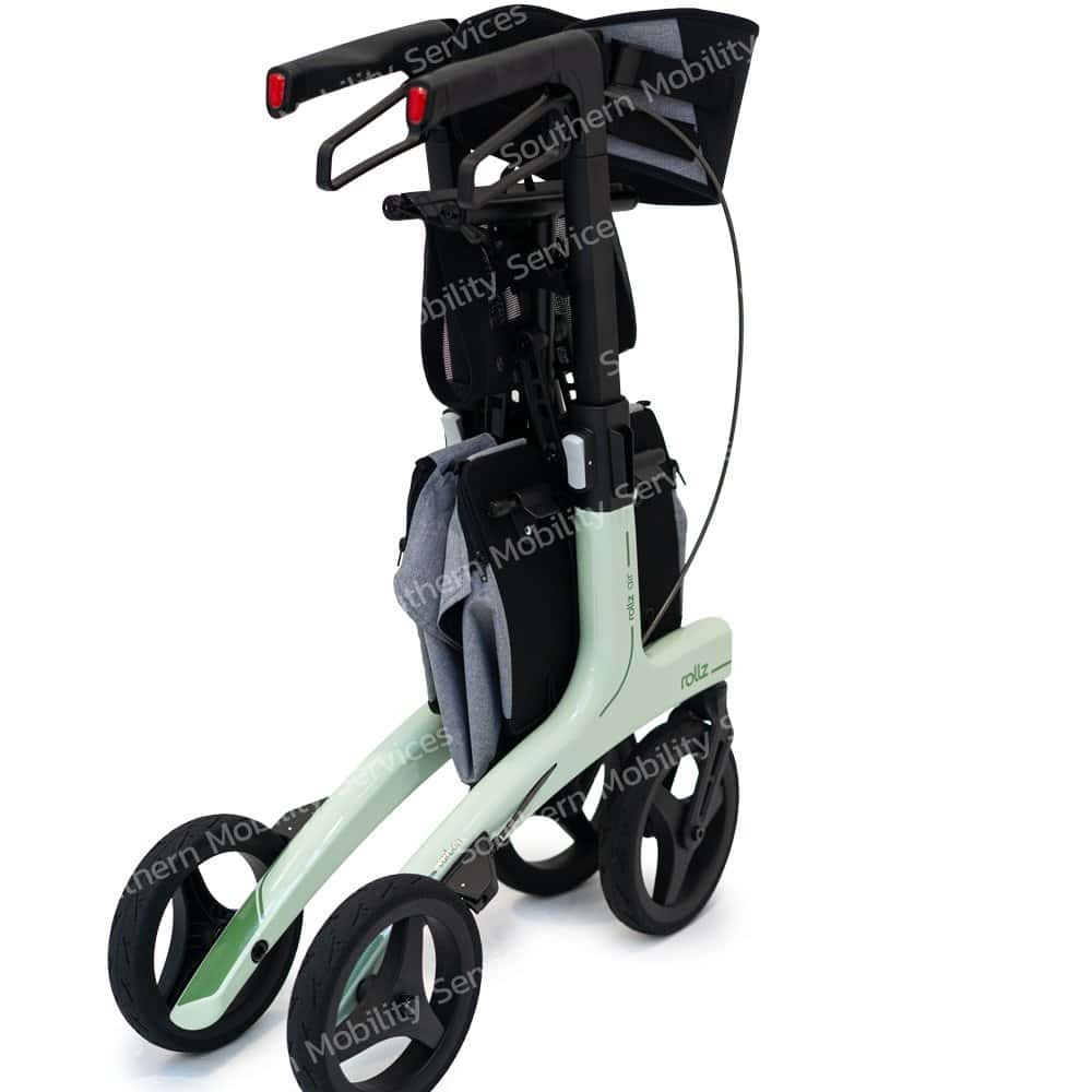 rollz air carbon fibre rollator folded