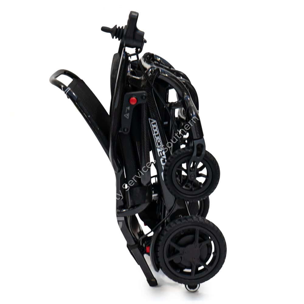 used quickie q50 r portable powerchair folded